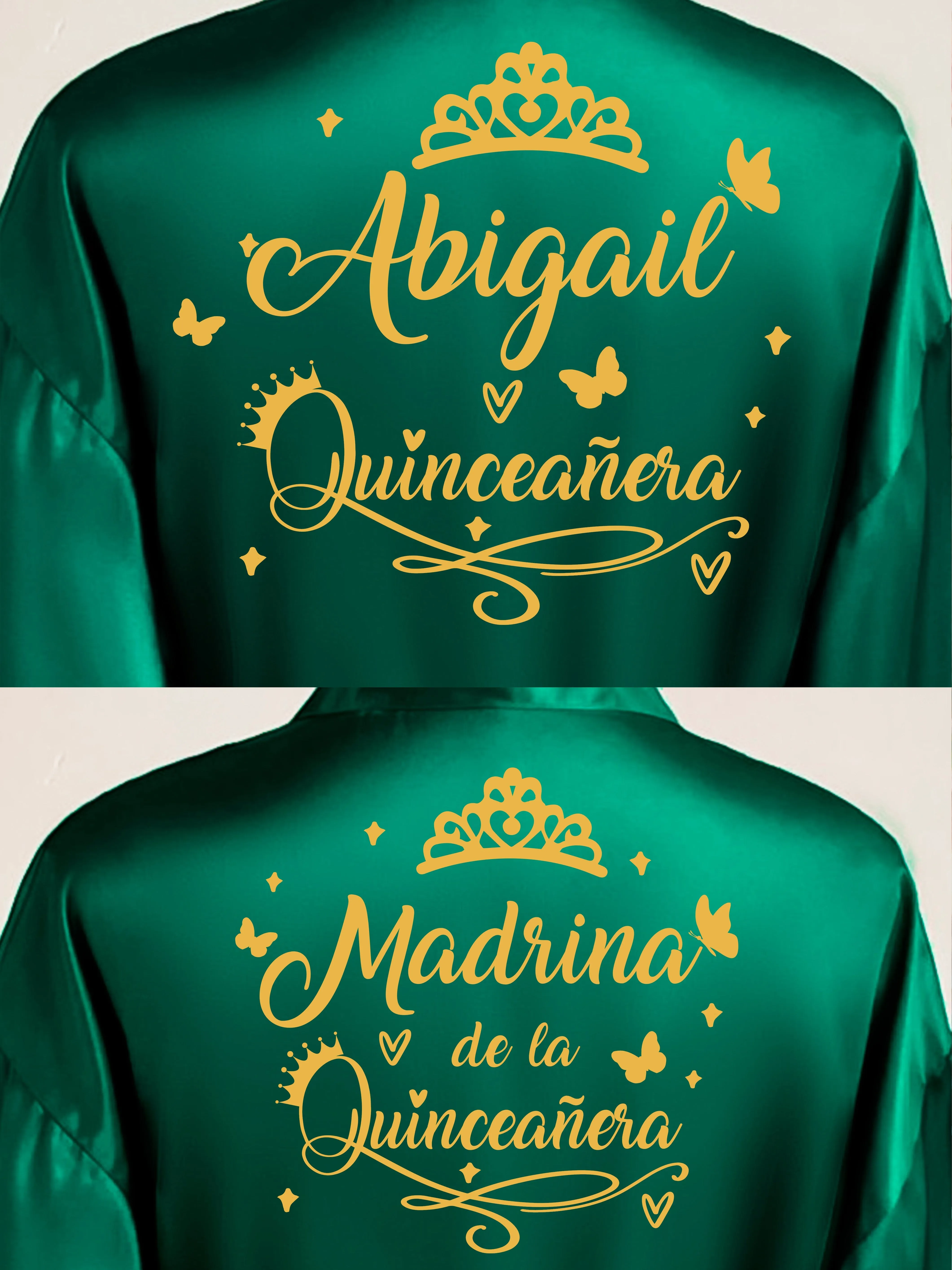 2 Batas quinceanera Green with Gold