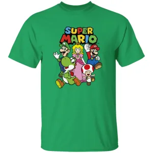 230202403-Gearment Tshirt 2D, Nintendo Super Mario Heroes Group Long Sleeve Tee G500B Youth 5.3 oz 100% Cotton T-Shirt