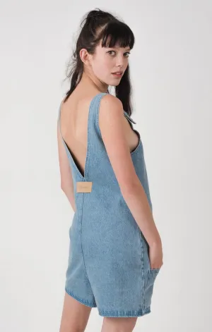 Afends Womens Adrien - Denim Short Overalls