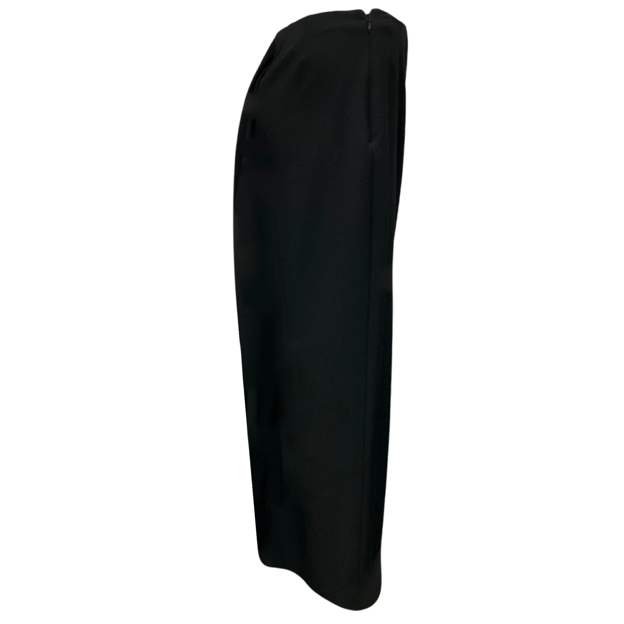 Alexander McQueen Black 2023 Draped High Slit Maxi Skirt