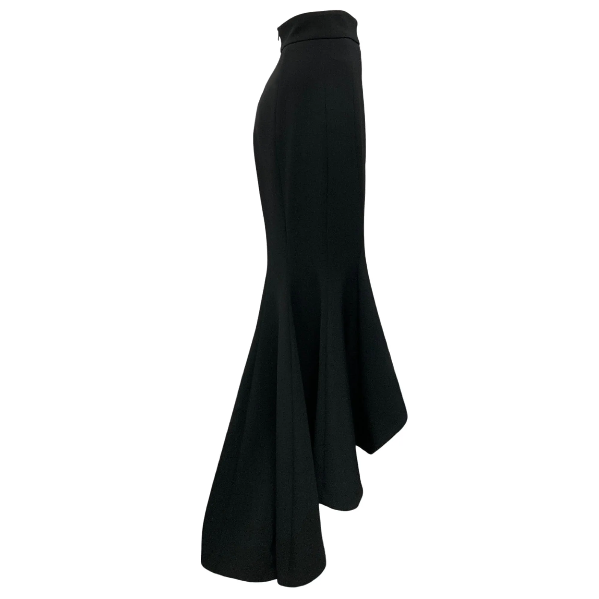 Alexandre Vauthier Black Compact Crepe Maxi Skirt