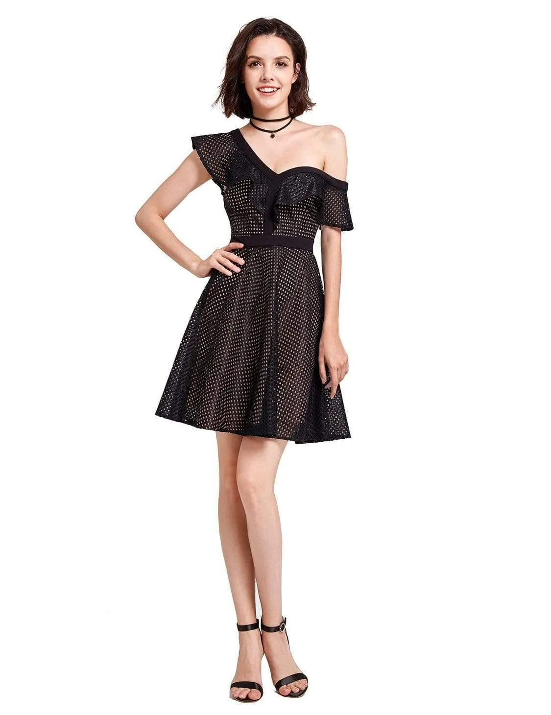 Alisa Pan One Shoulder Party Dress