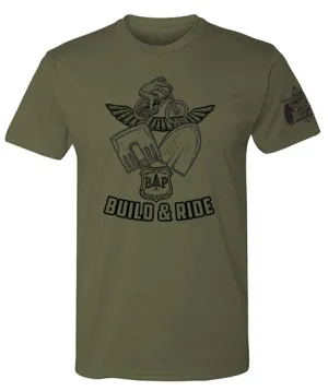 BERM PEAK BUILD AND RIDE SHIRT - MILITARY GREEN (2 SLEEVE LENGTH OPTIONS)