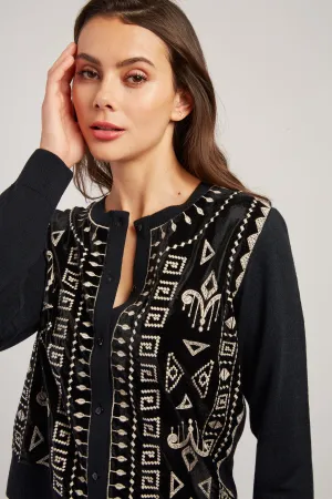 Delia  Embroidered Cardigan