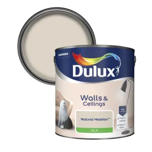 Dulux Silk Emulsion Paint For Walls And Ceilings - Natural Hessian 2.5L