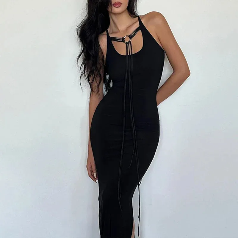 Elegant Bodycon Dress - Party Sexy Fashion Bandage Sleeveless Backless