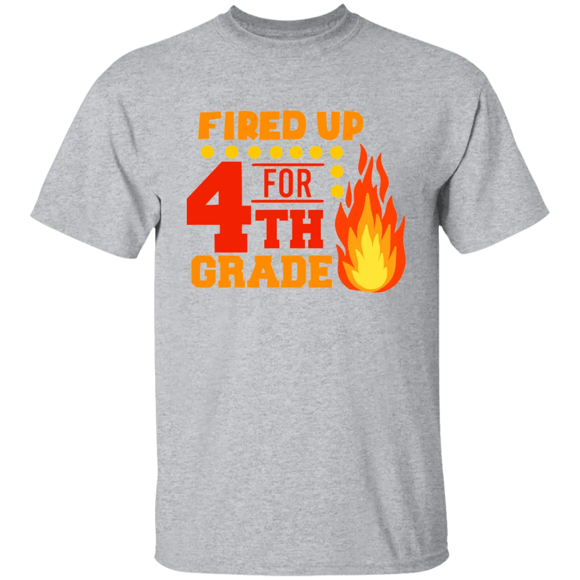 Fired Up For 4th Grade Youth 100% Cotton T-Shirt