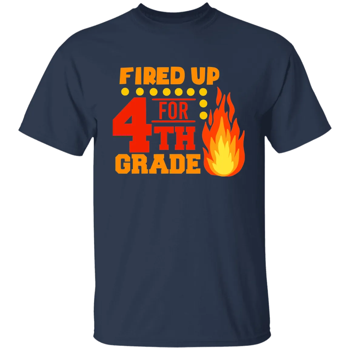 Fired Up For 4th Grade Youth 100% Cotton T-Shirt