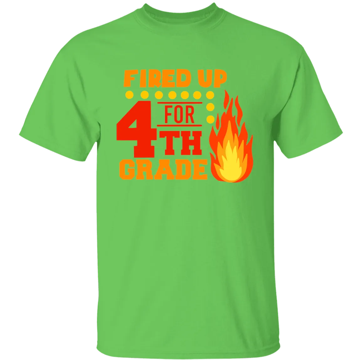 Fired Up For 4th Grade Youth 100% Cotton T-Shirt