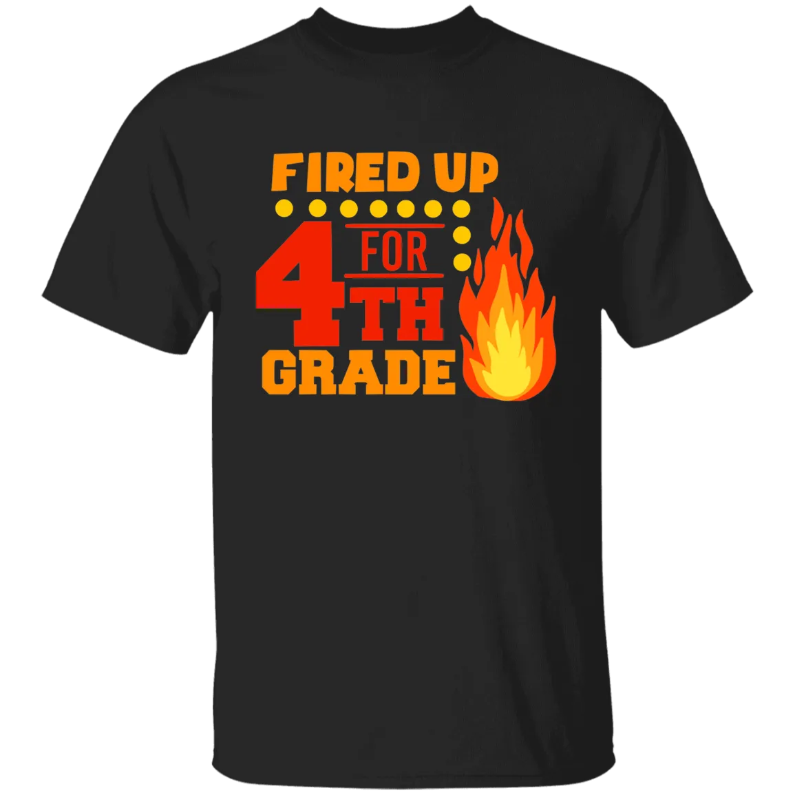 Fired Up For 4th Grade Youth 100% Cotton T-Shirt