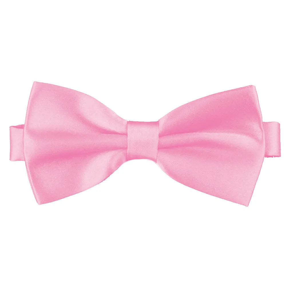 Flamingo Pink [Silky Smooth] - Bow Tie and Pocket Square Matching Set