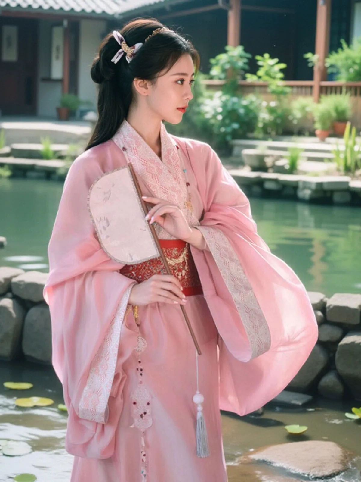 Han Dynasty Hanfu, Straight Hem Robe, Fluttering Fairy