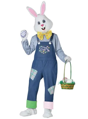 Happy Easter Bunny Adults Mascot Fancy Dress Costume