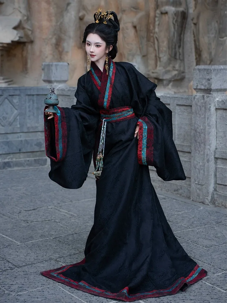 Historically Accurate Han Dynasty Hanfu, Straight Hem Robe, Moment 须臾