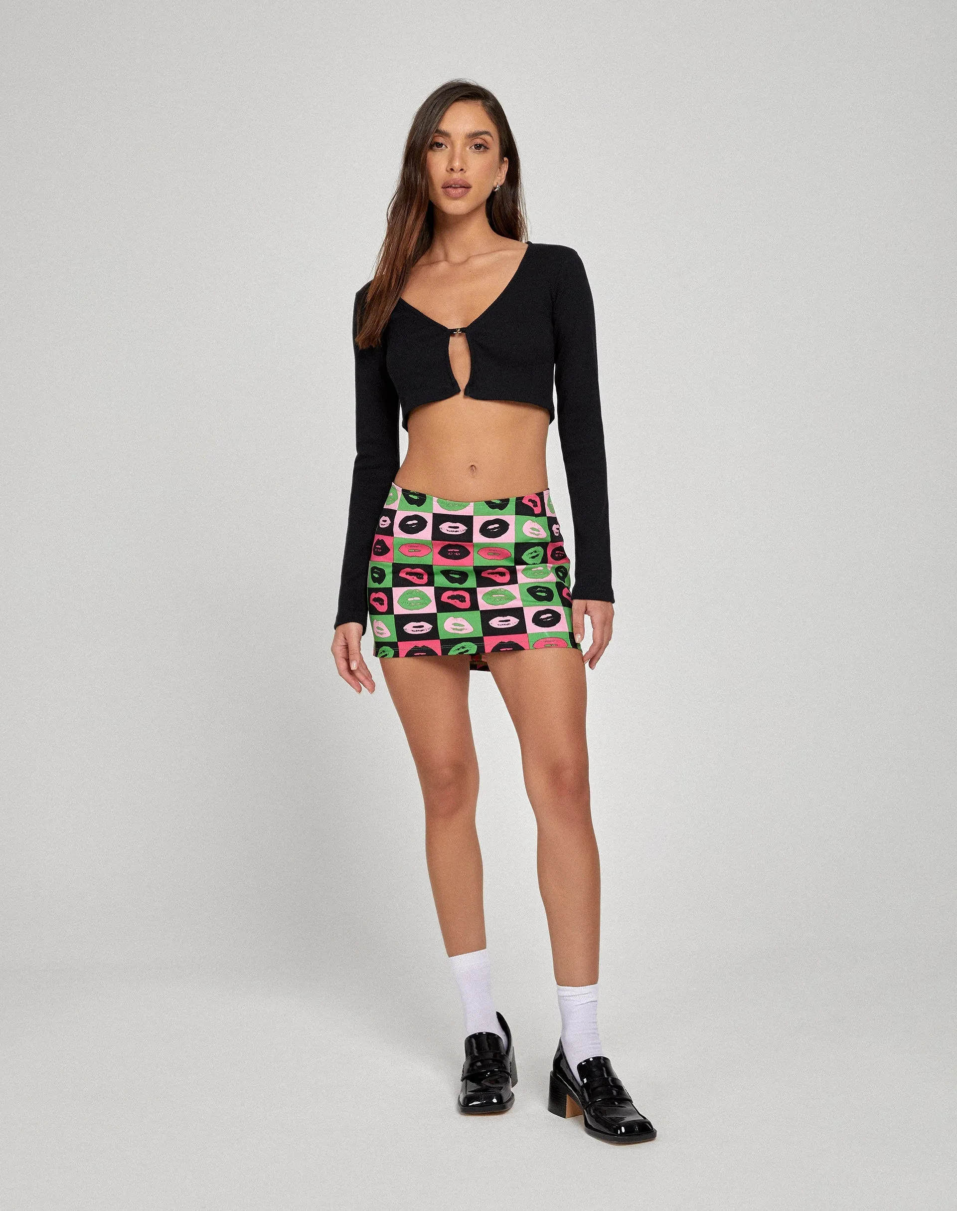 Ina Mini Skirt in Lips Green