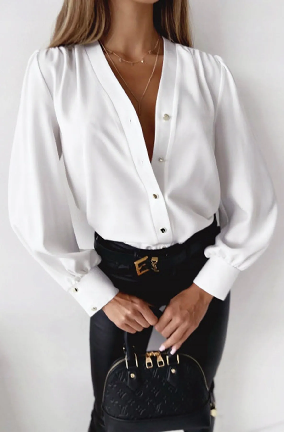 Nila Ruched Detail Shirt Blouse