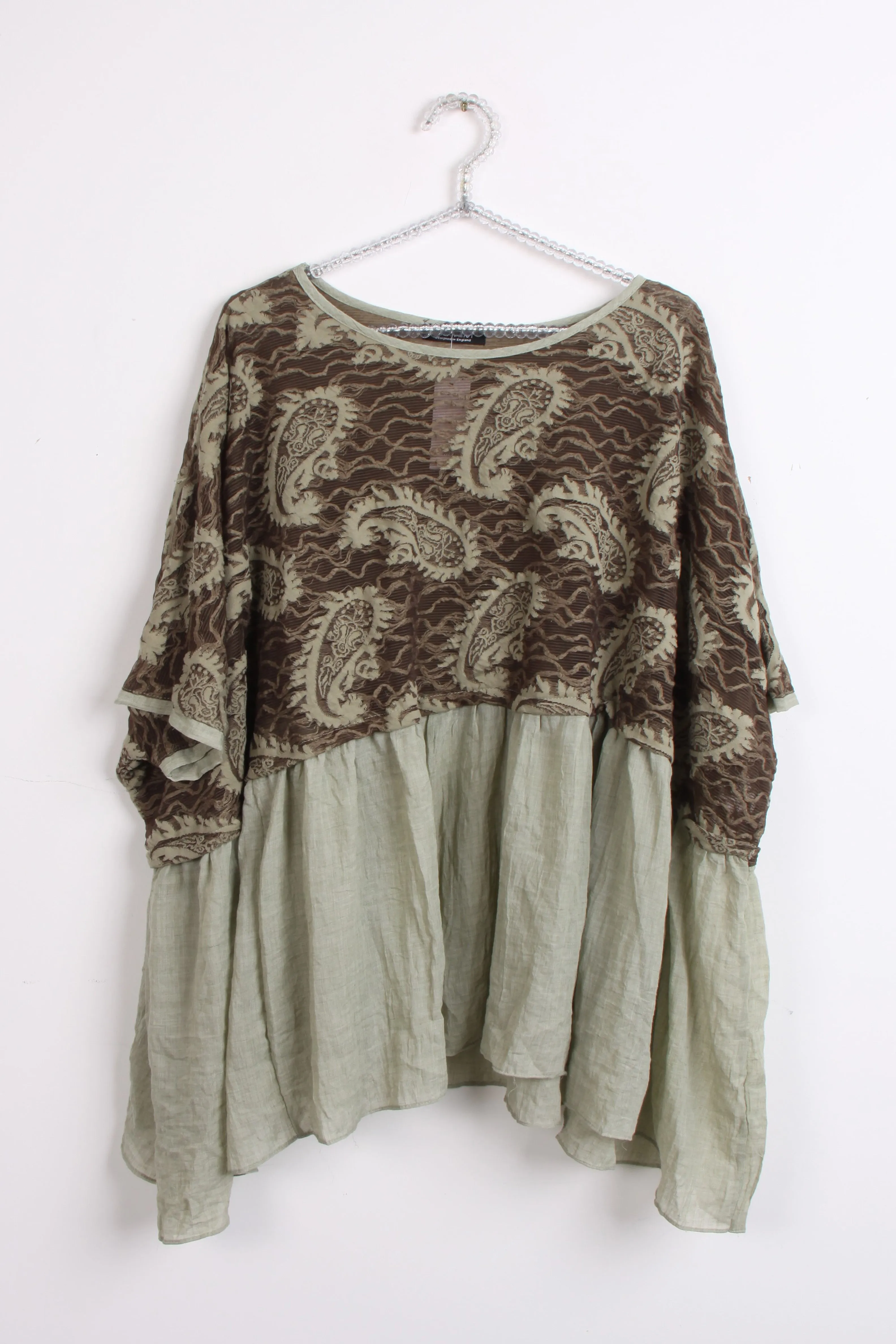 Oversized Paisley Knit Floaty Top