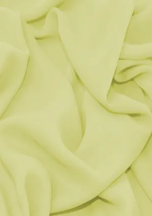 Premium Crepe Chiffon Fabric Asparagus Green Plain Dyed 44/45" Decoration,Craft & Dress