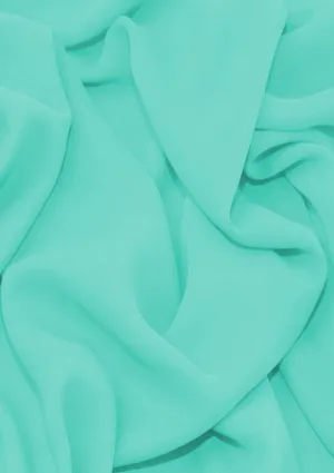 Premium Crepe Chiffon Fabric Bright Spearmint Plain Dyed 44/45" Decoration,Craft & Dress