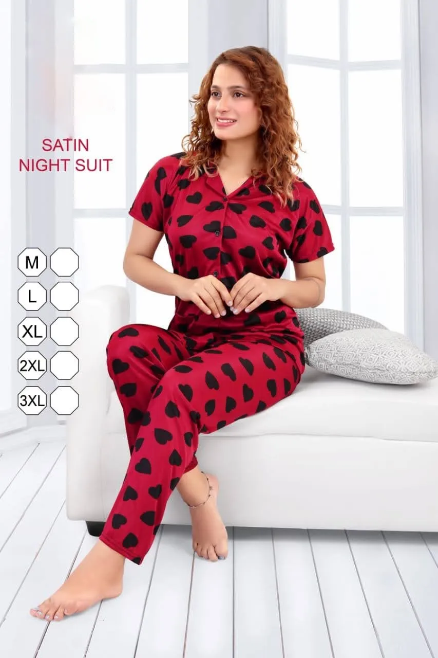 Satin Nightdress Pyjama Set for Women