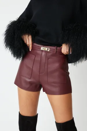 Sofia Leather Shorts