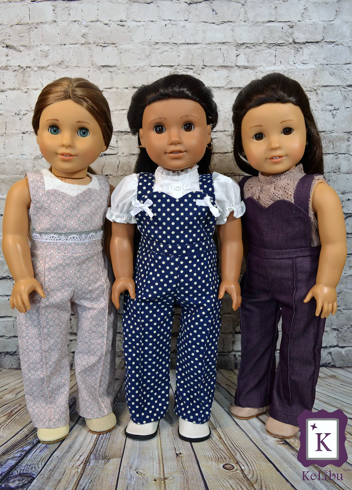 Sweetheart Overalls Inch Doll Sewing Pattern