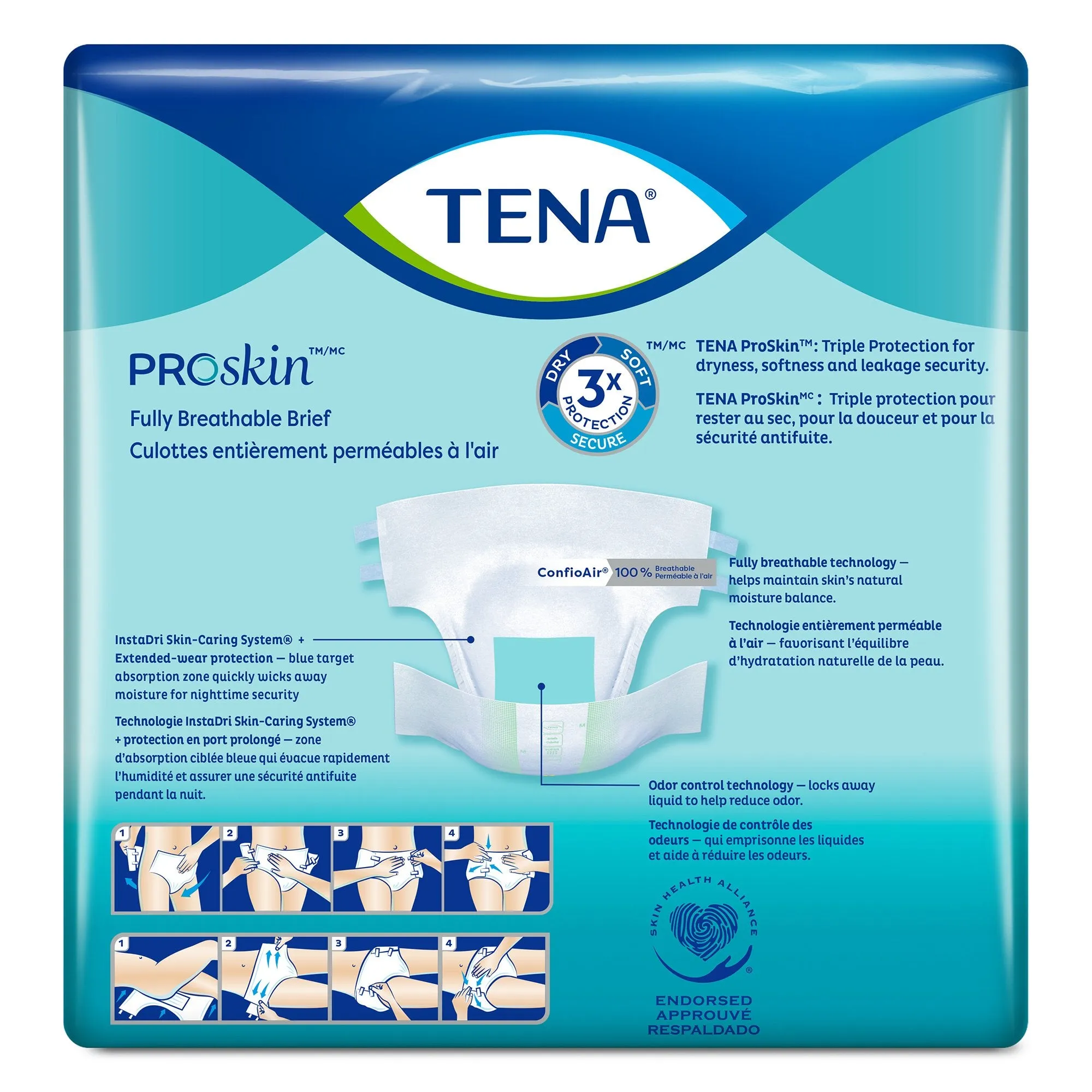 TENA Super Adult Heavy-Absorbent Incontinence Brief, X-large, 60" to 64" Waist / Hip