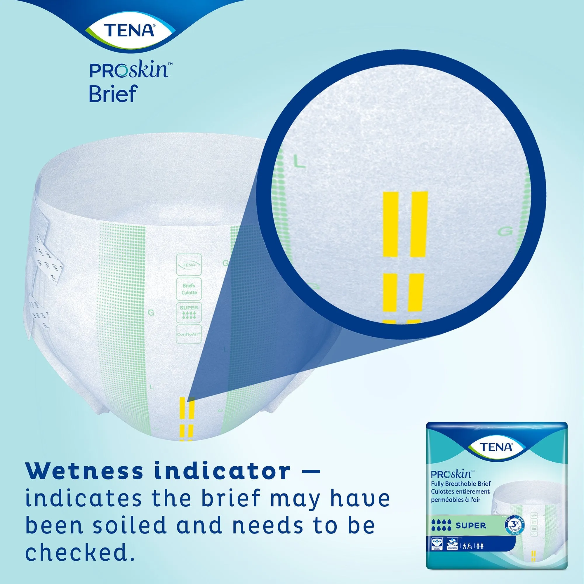 TENA Super Adult Heavy-Absorbent Incontinence Brief, X-large, 60" to 64" Waist / Hip