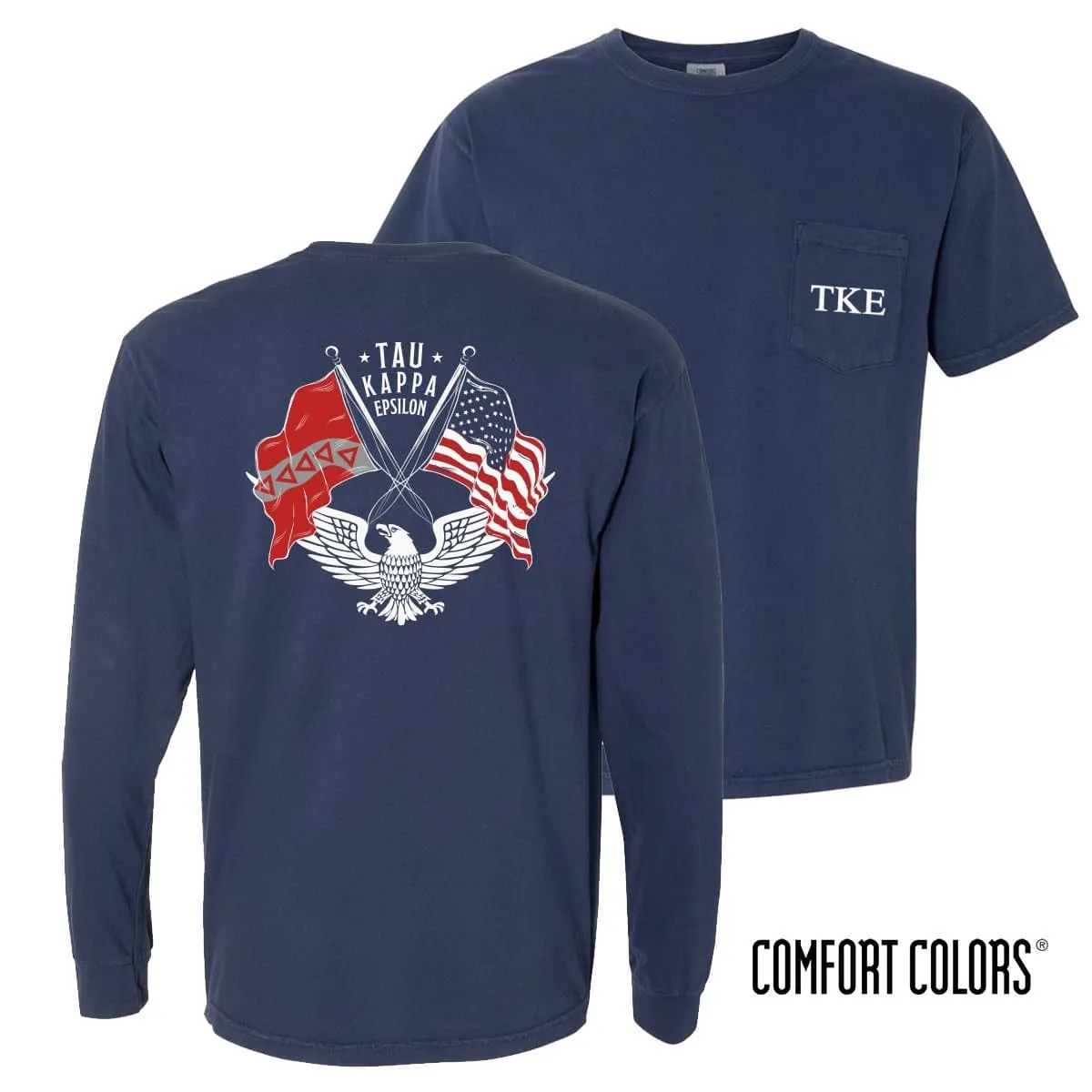 TKE Comfort Colors Navy Patriot tee